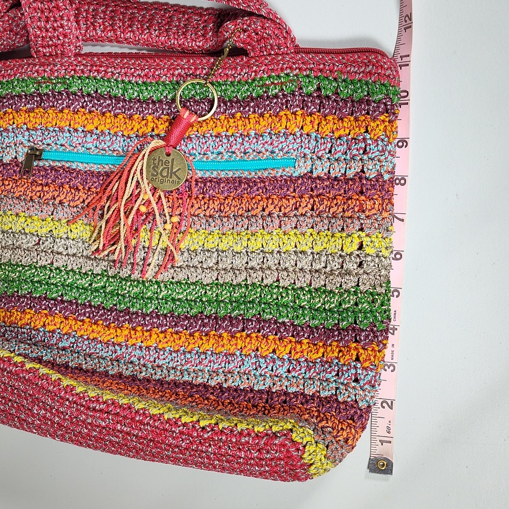 The Sak Riviera crocheted tote bag in Sand Stripe multicolored - Picture 12 of 13